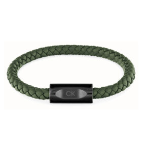 Δερμάτινο Βραχιόλι Calvin Klein Braided Green