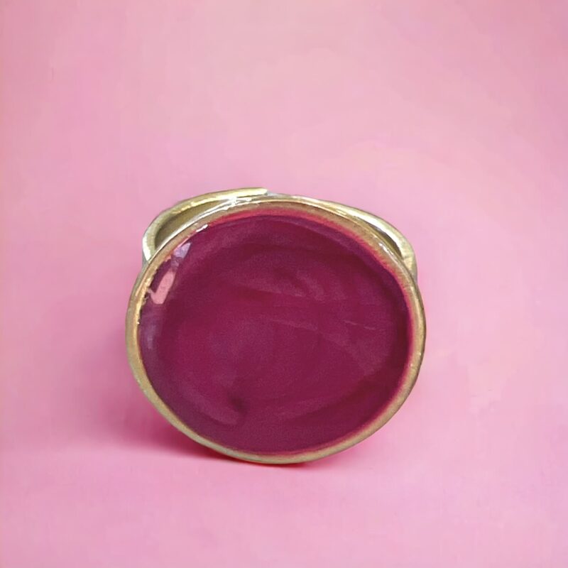 Ανοιγόμενο δαχτυλίδι Round Maroon