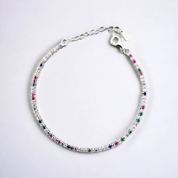 Ασημένιο Βραχιόλι tennis Βracelet Silver Multi