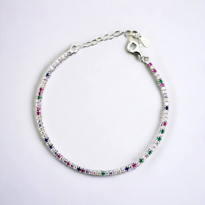 Ασημένιο Βραχιόλι tennis Βracelet Silver Multi