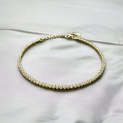 Ασημένιο Βραχιόλι tennis bracelet Gold
