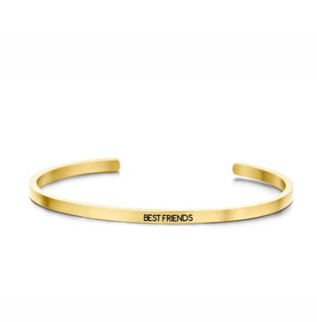 Ατσάλινο Βραχιόλι Best Friends Gold