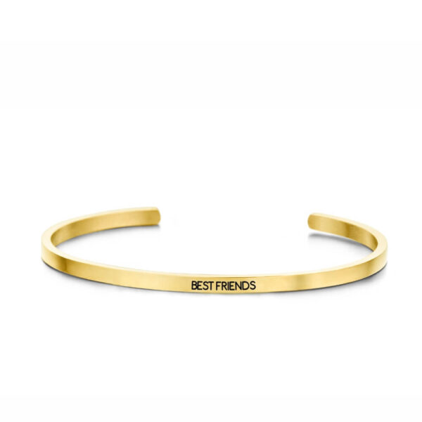 Ατσάλινο Βραχιόλι Best Friends Gold