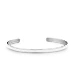 Ατσάλινο Βραχιόλι White Enamel Silver