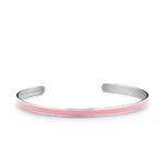 Ατσάλινο Βραχιόλι Pink Enamel Silver