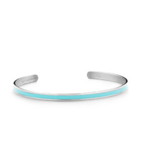 Ατσάλινο Βραχιόλι Turqoise Enamel Silver
