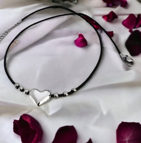 Γυναικείο Κολιέ Peebls Steel Heart Silver
