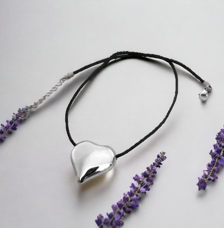 Γυναικείο Κολιέ Peebls Large Heart Silver
