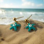 Σκουλαρίκια Peebls Happy Starfish Gold