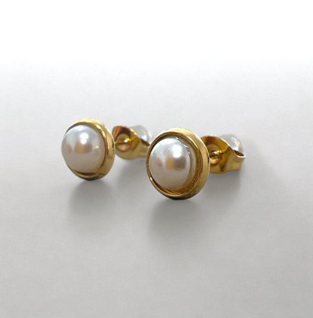 Σκουλαρίκια Peebls Golden Pearls