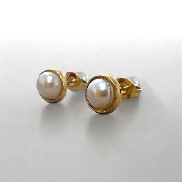 Σκουλαρίκια Peebls Golden Pearls
