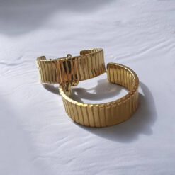 Σκουλαρίκια Peebls Linear Hoops Gold