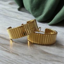 Σκουλαρίκια Peebls Linear Hoops Gold