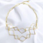 Διπλό Κολιέ Peebls Geometric Shapes