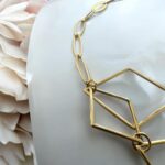 Διπλό Κολιέ Peebls Geometric Shapes