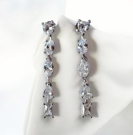 Σκουλαρίκια Classy Stones Silver από ασήμι 925