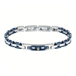 Ανδρικό Βραχιόλι Maserati JM424AXU03 Ceramic Silver - Blue - Gold