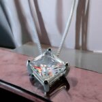 Κολιέ Shiny Square Silver από ασήμι 925