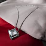 Κολιέ Shiny Square Silver από ασήμι 925