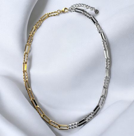 Ατσάλινο Κολιέ Peebls Two Tone Style Chain