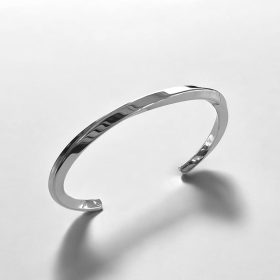 Ατσάλινο Βραχιόλι Peebls Twisted Rail Silver