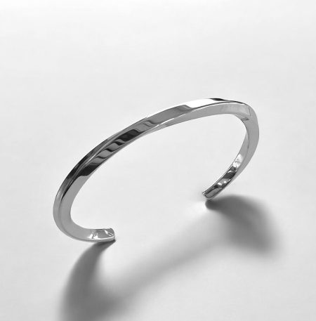 Ατσάλινο Βραχιόλι Peebls Twisted Rail Silver