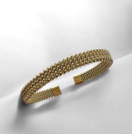 Ατσάλινο Βραχιόλι Peebls Knitted Metal Gold