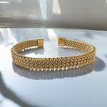 Ατσάλινο Βραχιόλι Peebls Knitted Metal Gold