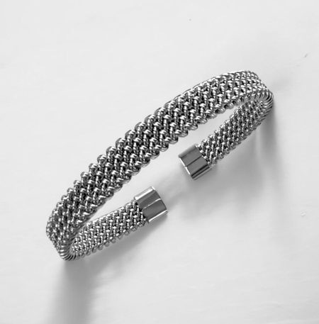 Ατσάλινο Βραχιόλι Peebls Knitted Metal Silver