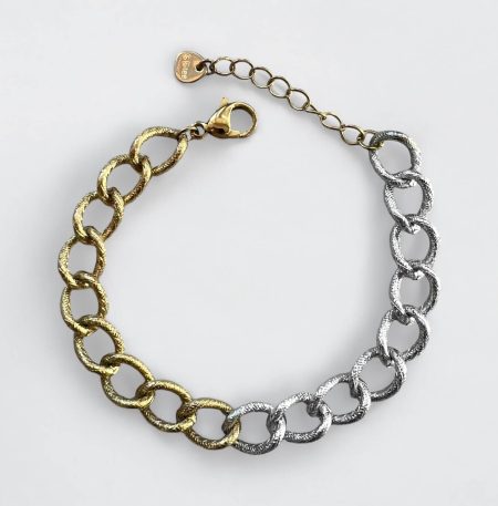 Ατσάλινο Βραχιόλι Peebls Two Tone Matte Chain