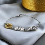 Ατσάλινο Βραχιόλι Peebls Two Tone Crumpled Metal