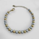 Ατσάλινο Βραχιόλι Peebls Two Tone Beads