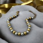 Ατσάλινο Βραχιόλι Peebls Two Tone Beads