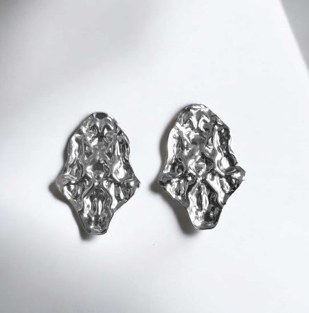 Σκουλαρίκια Peebls Crunchy Silver