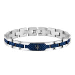 Ανδρικό Βραχιόλι Maserati JM419ASC02 Silver - Blue
