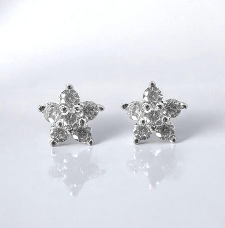 Σκουλαρίκια Star Shine in Silver από ασήμι 925