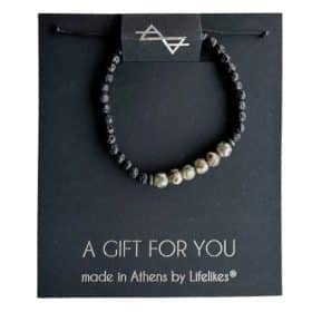 Ανδρικό Βραχιόλι Lifelikes Eye Ahate Black
