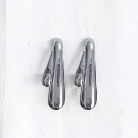 Σκουλαρίκια Peebls Double Drops Silver