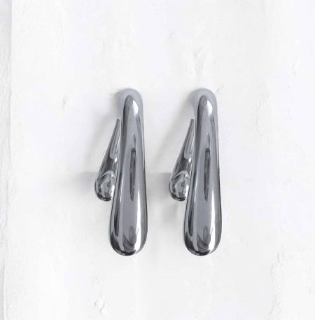 Σκουλαρίκια Peebls Double Drops Silver