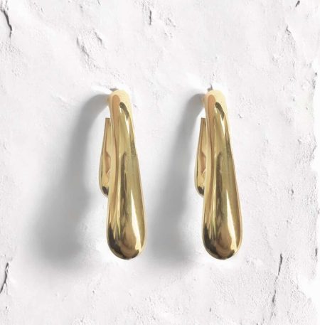 Σκουλαρίκια Peebls Double Drops Gold