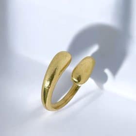Ανοιγόμενο Ατσάλινο Δαχτυλίδι Blink Twice Gold