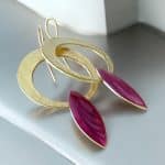 Σκουλαρίκια Chroma Naxos Maroon