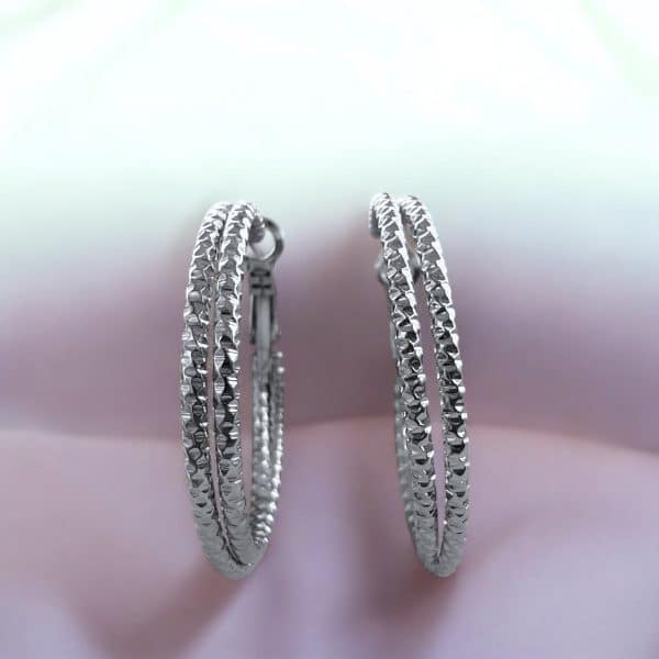Ατσάλινα Σκουλαρίκια Peebls Orbit Loops Silver