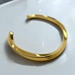 Ατσάλινο Βραχιόλι Peebls Twisted Rail Gold
