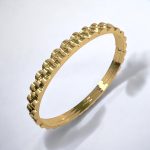 Ατσάλινο Βραχιόλι Waffle Gold