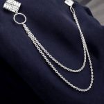 Διπλό Κολιέ Peebls Elsa Silver