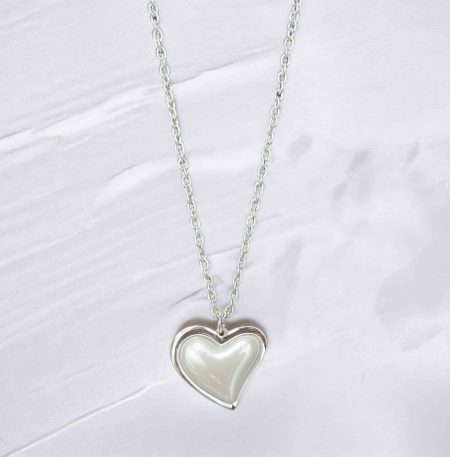 Κολιέ Peebls Big Heart Silver