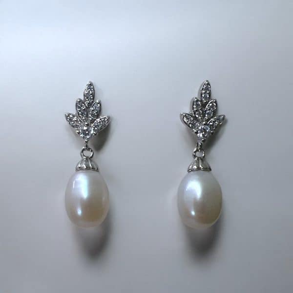 Σκουλαρίκια Starlit Pearl Silver από ασήμι 925