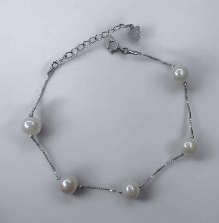 Βραχιόλι Five Pearls Silver από ασήμι 925