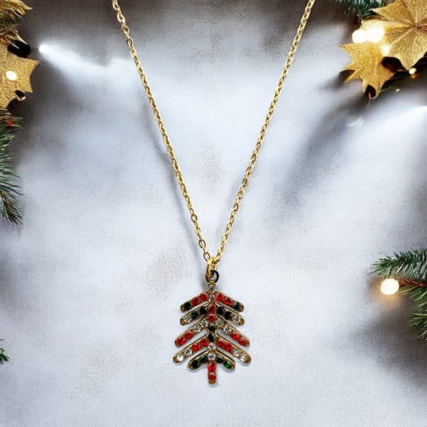 Ατσάλινο Κολιέ Shiny Tree Gold